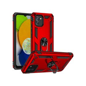 Zore Kırmızı Galaxy A03 Vega Yüzüklü Standlı Zırh Kılıf