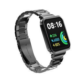 Zore KRD-60 Xiaomi Redmi Watch 2 Lite Siyah Metal Kordon