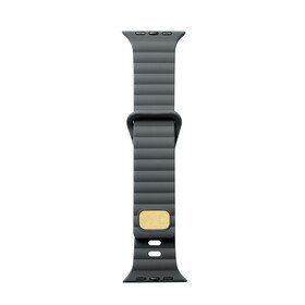 Zore KRD-73 Apple Watch 7 41 mm Uyumlu Gri Silikon Kordon