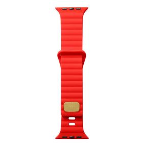 Zore KRD-73 Apple Watch 7 41 mm Uyumlu Kırmızı Silikon Kordon
