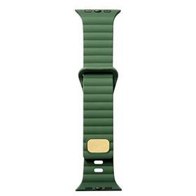 Zore KRD-73 Apple Watch 7 45 mm Uyumlu Koyu Yeşil Silikon Kordon