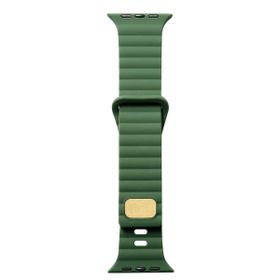 Zore KRD-73 Apple Watch 7 45 mm Uyumlu Koyu Yeşil Silikon Kordon
