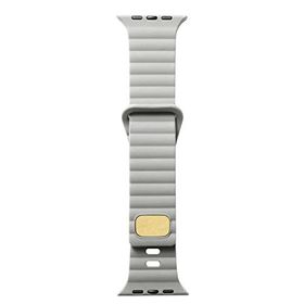 Zore KRD-73 Apple Watch 7 45 mm Uyumlu Krem Silikon Kordon