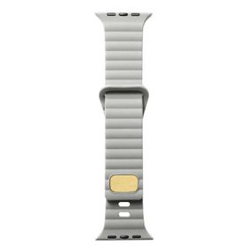 Zore KRD-73 Apple Watch 7 45 mm Uyumlu Krem Silikon Kordon