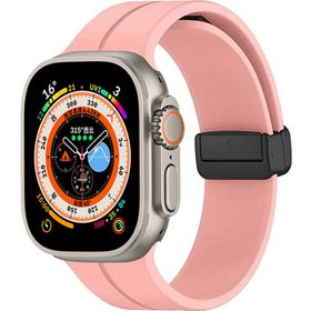 Zore KRD-84 Apple Watch 7 45 mm Rose Gold Silikon Kordon