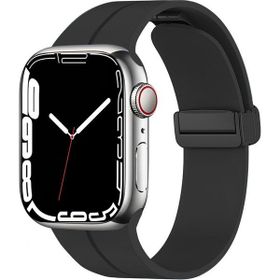 Zore KRD-84 Apple Watch 7 45 mm Siyah Silikon Kordon