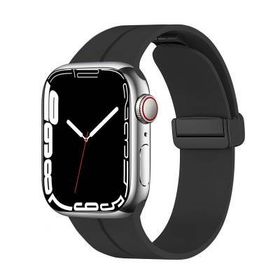 Zore KRD-84 Apple Watch 7 45 mm Siyah Silikon Kordon
