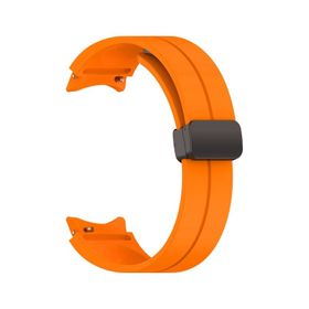 Zore KRD-84 Samsung Galaxy Watch 4 40 mm Uyumlu Açık Turuncu Silikon Kordon