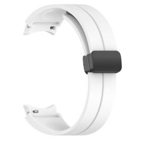 Zore KRD-84 Samsung Galaxy Watch 4 40 mm Uyumlu Beyaz Silikon Kordon