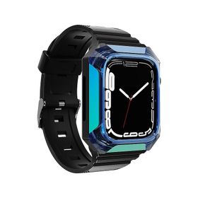 Zore KRD-88 Apple Watch 7 41 mm Sert PC Kasa Koruyuculu Kırmızı Silikon Kordon