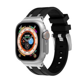 Zore KRD-89 Apple Watch 42 mm Uyumlu Siyah Silikon Kordon