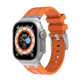 Zore KRD-89 Apple Watch 42 mm Uyumlu Turuncu Silikon Kordon