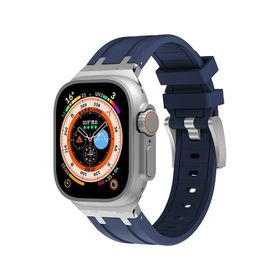 Zore KRD-89 Apple Watch 44 mm Beyaz Silikon Kordon