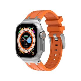 Zore KRD-89 Apple Watch Ultra 49 mm Uyumlu Beyaz Silikon Kordon