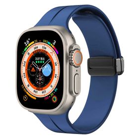 Zore KRD84 Apple Watch 42 mm Mavi Silikon Akıllı Saat Kordon