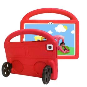 Zore Lenovo M10 Plus TB-X606F Wheel Car Tekerlek Standlı Tablet Eva Silikon Kılıf