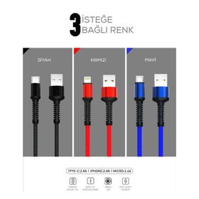 Zore LS63 Gri Lightning USB Kablo