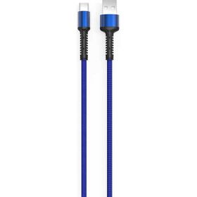 Zore LS65 2.4 A 3 mt Hasır Mavi Type-C USB Şarj Data Kablosu