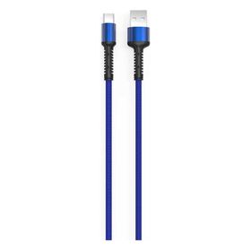 Zore LS65 2.4 A 3 mt Hasır Mavi Type-C USB Şarj Data Kablosu