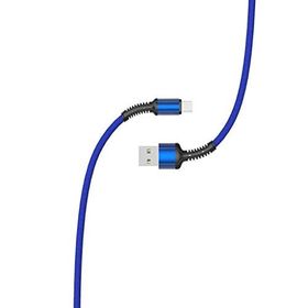 Zore LS65 2.4 A 3 mt Hasır Mavi Type-C USB Şarj Data Kablosu