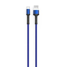 Zore LS65 2.4 A 3 mt Hasır Mavi Type-C USB Şarj Data Kablosu
