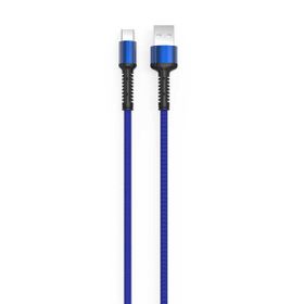 Zore LS65 2.4 A 3 mt Hasır Mavi Type-C USB Şarj Data Kablosu