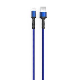 Zore LS65 2.4 A 3 mt Hasır Mavi Type-C USB Şarj Data Kablosu