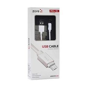 Zore MCL-01 Beyaz Micro Usb Kablo