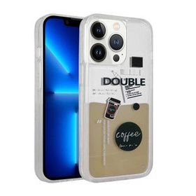 Zore More TR Apple iPhone 12 Pro Desenli Sıvılı Drink Silikon Kapak
