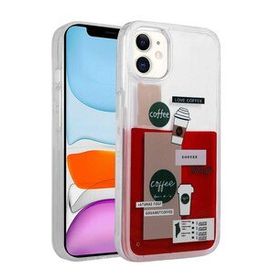 Zore More TR Apple iPhone 12 Pro Desenli Sıvılı Drink Silikon Kapak