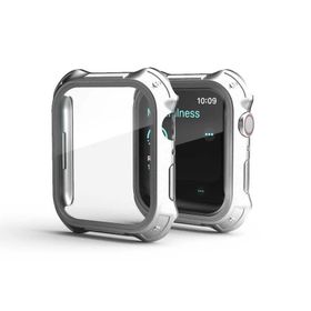 Zore More TR Apple Watch 7 45 mm Tank Zırh Kasa ve Ekran Koruyucu Watch Gard 10 Akıllı Saat Ekran Koruyucu Kılıf