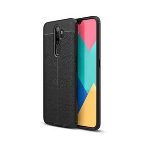 Zore Oppo A5 2020 Deri Görünümlü Niss Silikon Kılıf