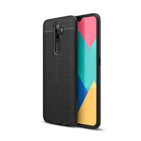 Zore Oppo A5 2020 Deri Görünümlü Niss Silikon Kılıf