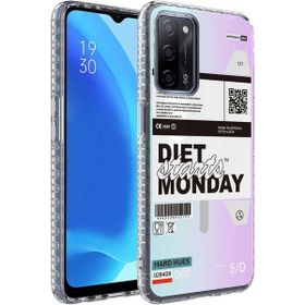 Zore Oppo A54 4G Airbag Kenarlı Renkli Desenli Silikon Elegans Kapak Kılıf