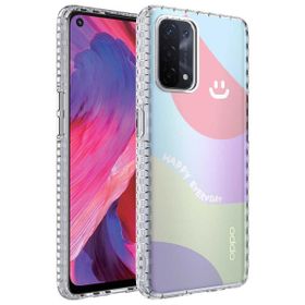 Zore Oppo A74 4G Airbag Kenarlı Renkli Desenli Silikon Elegans Kapak Kılıf