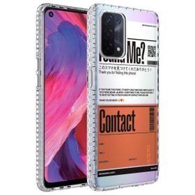 Zore Oppo A74 4G Airbag Kenarlı Renkli Desenli Silikon Elegans Kapak Kılıf