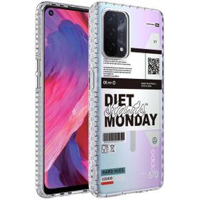 Zore Oppo A74 4G Airbag Kenarlı Renkli Desenli Silikon Elegans Kapak Kılıf