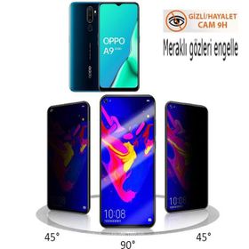 Zore Oppo A9 2020 New 5d Privacy Temperli Ekran Koruyucu