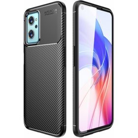 Zore Oppo A96 4G Siyah Karbon Serisi Mat Fiber Silikon Negro Kapak Kılıf