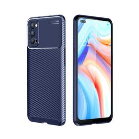Zore Oppo Reno 4 Karbon Tasarım Negro Silikon Kılıf