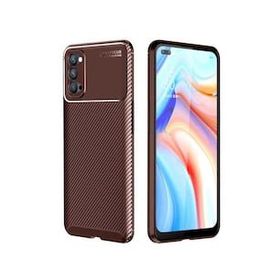 Zore Oppo Reno 4 Karbon Tasarım Negro Silikon Kılıf