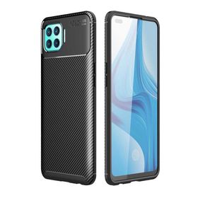 Zore Oppo Reno 4 Lite Karbon Tasarım Negro Silikon Kılıf