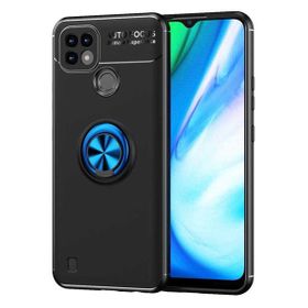 Zore Realme C21 Manyetik Yüzüklü Ravel Silikon Kılıf