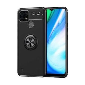 Zore Realme C21 Manyetik Yüzüklü Ravel Silikon Kılıf
