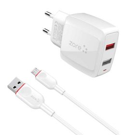 Zore Reeder P12 Curve Vest Micro 2 in 1 2.4A Hızlı Şarj Seti