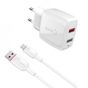 Zore Reeder P12 Curve Vest Micro 2 in 1 2.4A Hızlı Şarj Seti