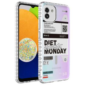 Zore Samsung Galaxy A03 Airbag Kenarlı Renkli Desenli Silikon Elegans Kapak Kılıf