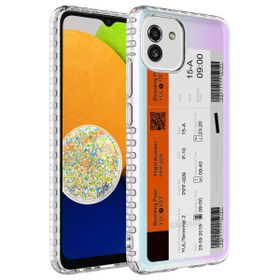 Zore Samsung Galaxy A03 Airbag Kenarlı Renkli Desenli Silikon Elegans Kapak Kılıf