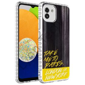 Zore Samsung Galaxy A03 Airbag Kenarlı Renkli Desenli Silikon Elegans Kapak Kılıf