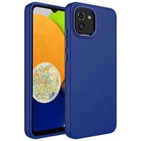 Zore Samsung Galaxy A03 Metal Çerçeve Buton Tasarımlı Silikon Luna Kapak Kılıf